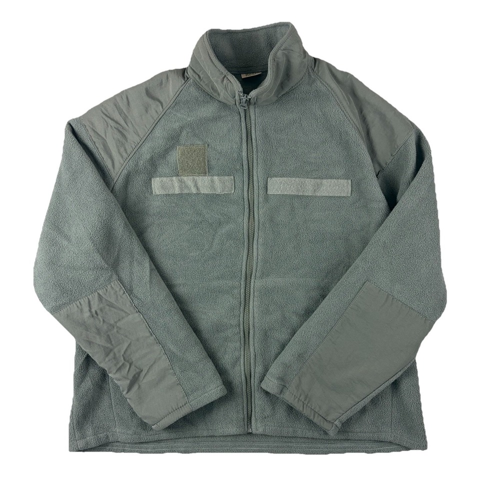 Military Jacket Mens Small Sage Green Cold Weather Polartec Fleece Full Zip RGBI
